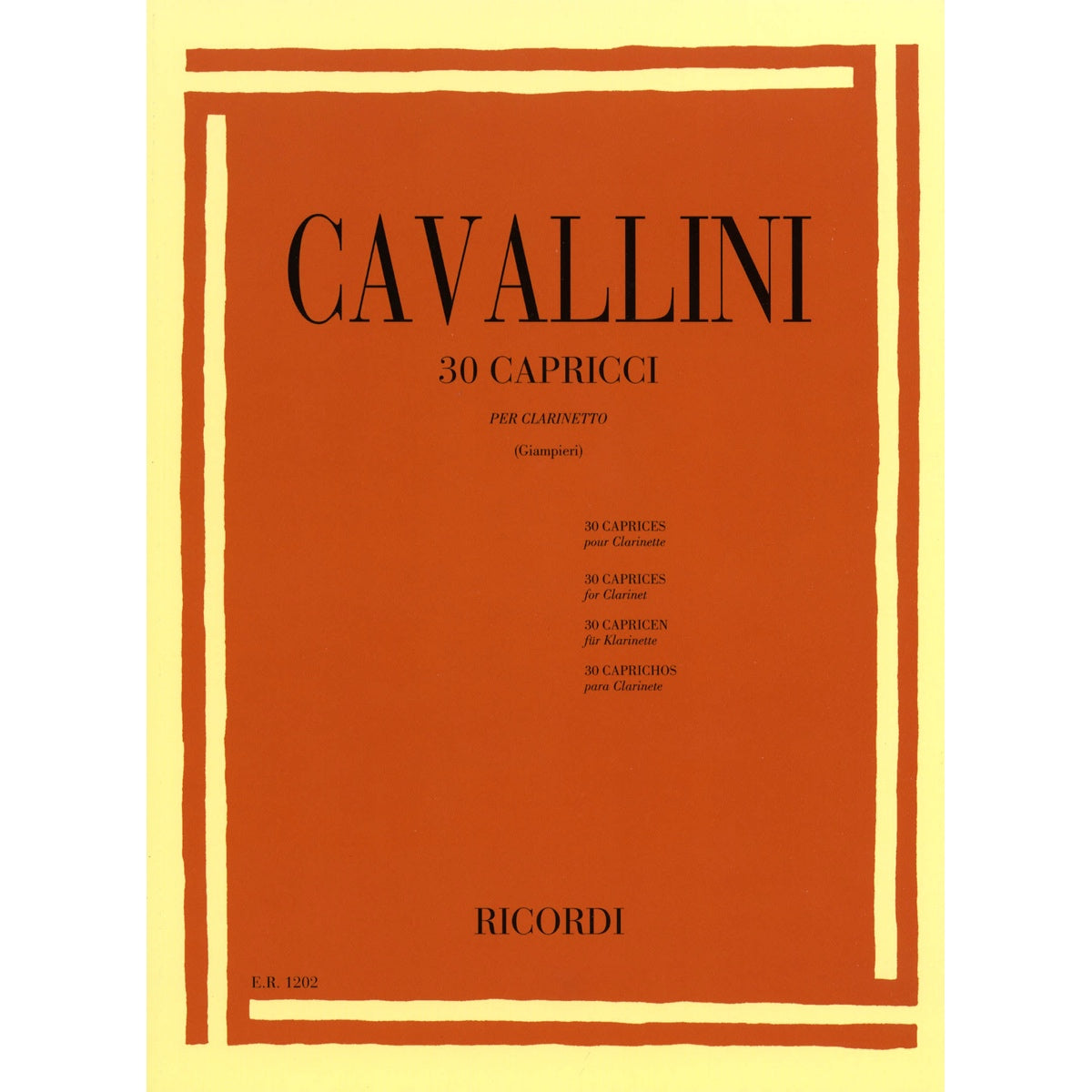 Ernesto Cavallini 30 Capricci voor klarinet