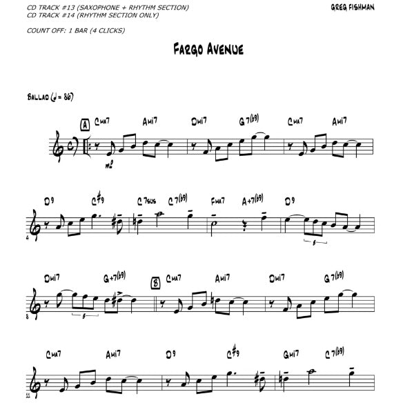 Greg Fishman: Jazz Phrasing for Saxophone vol. 2