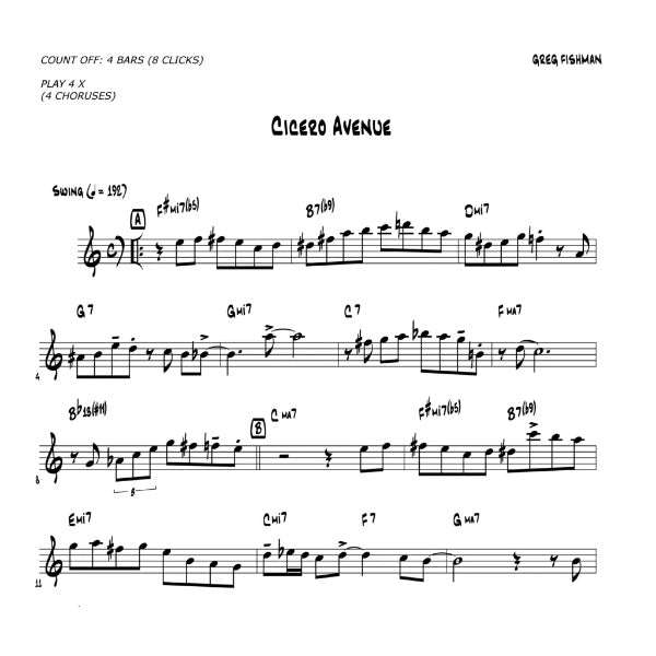 Greg Fishman: Jazz Saxophone Etudes vol. 2