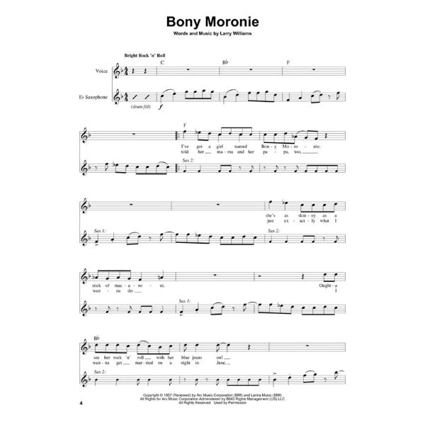 Saxophone Play-Along volume 1: Rock 'n' Roll