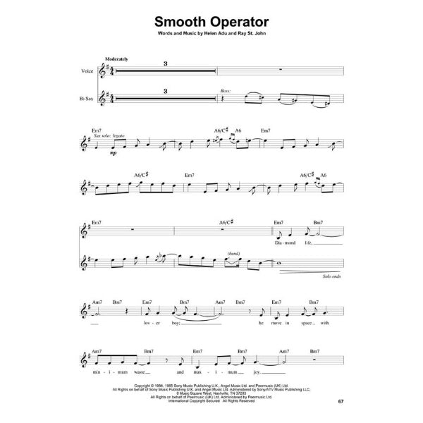 Saxophone Play-Along volume 3: Classic Rock