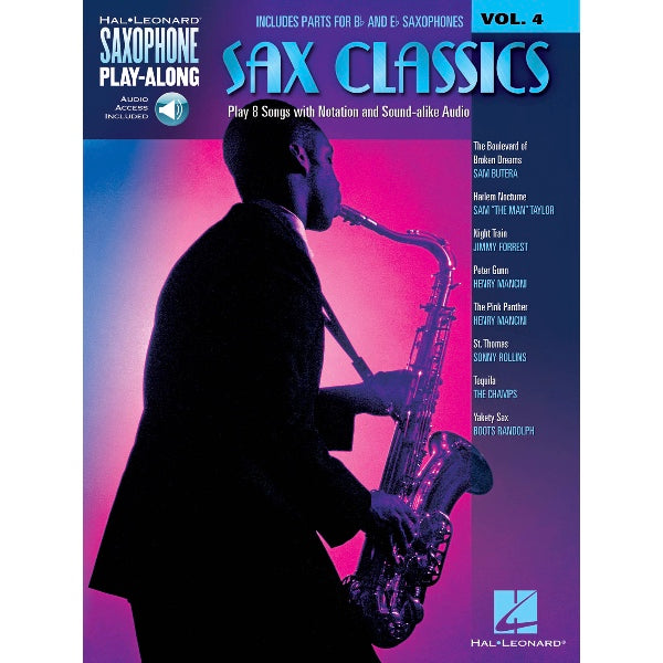 Saxophone Play-Along volume: 4 Sax Classics