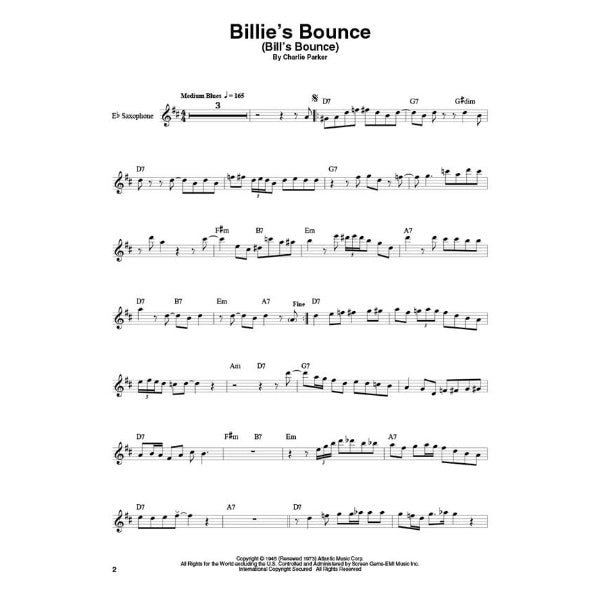 Saxophone Play-Along volume 5: Charlie Parker