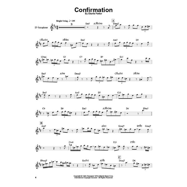 Saxophone Play-Along volume 5: Charlie Parker