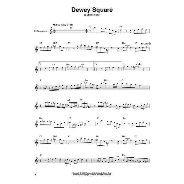 Saxophone Play-Along volume 5: Charlie Parker