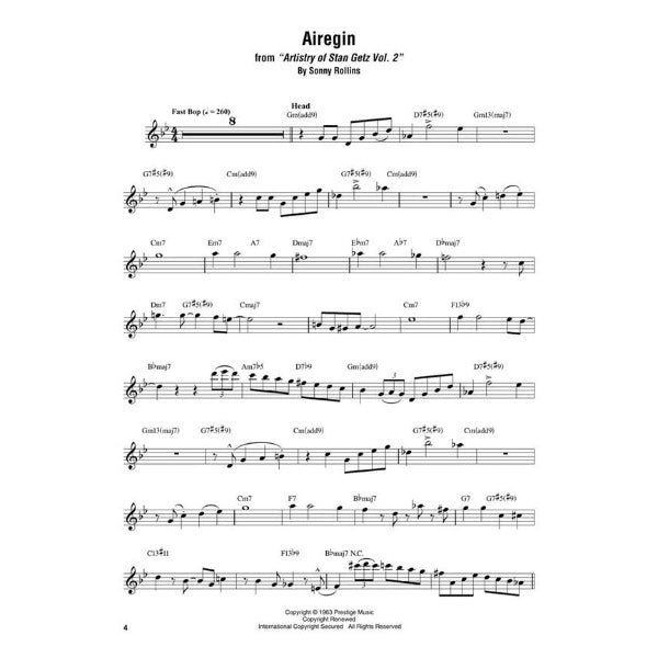 Stan Getz Omnibook Bb