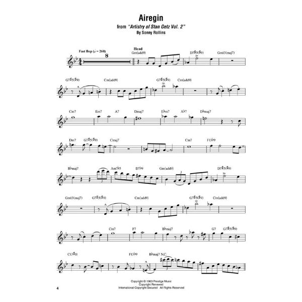 Stan Getz Omnibook Bb