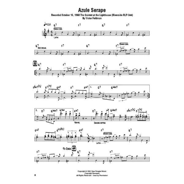 Cannonball Adderley Omnibook Bb