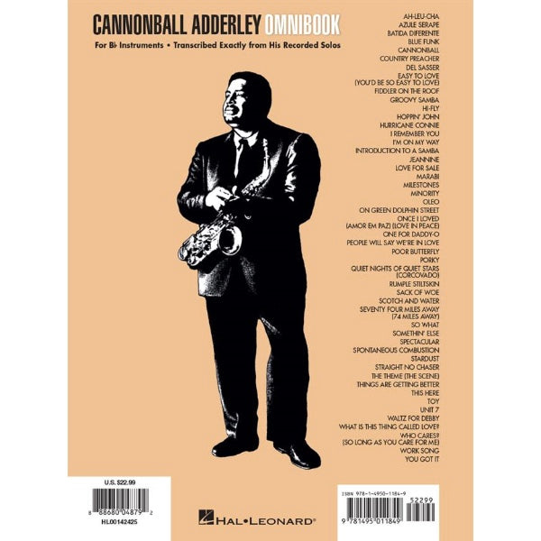 Cannonball Adderley Omnibook Bb