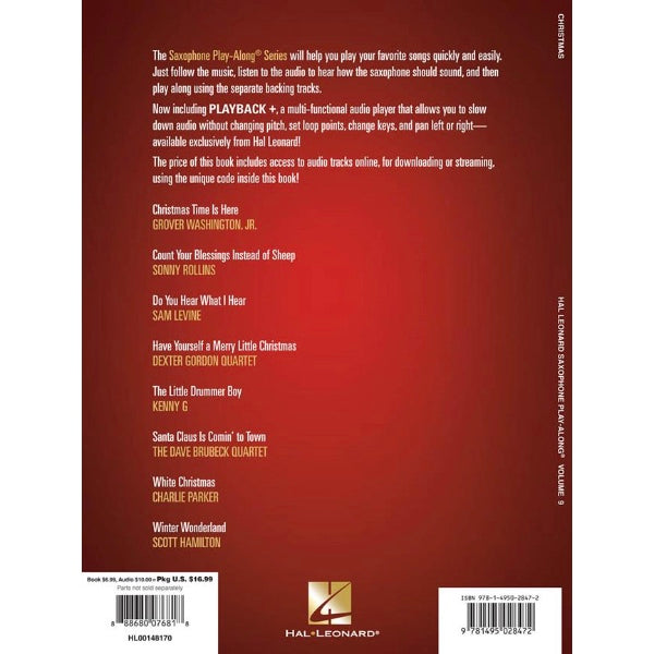 Saxophone Play-Along volume: 9 Christmas