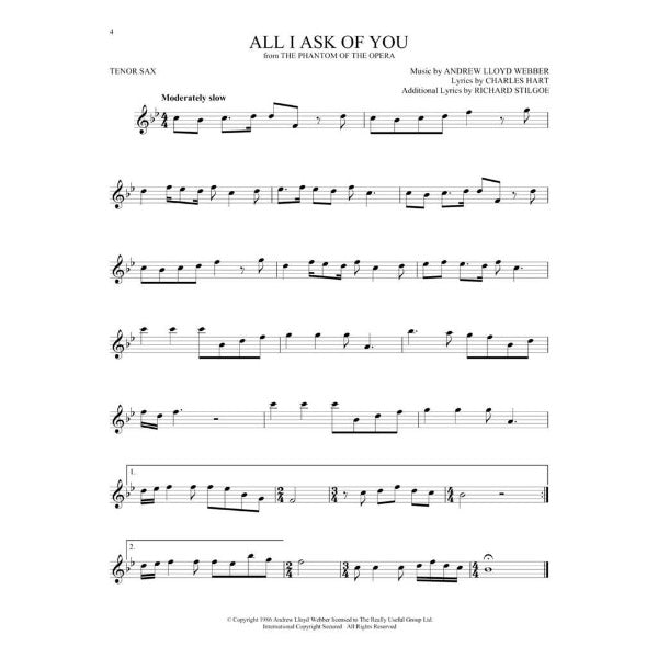 101 Broadway Songs tenorsax