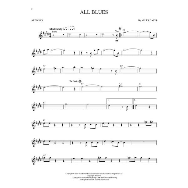 Instrumental Play-Along: Jazz Blues Favorites altsax
