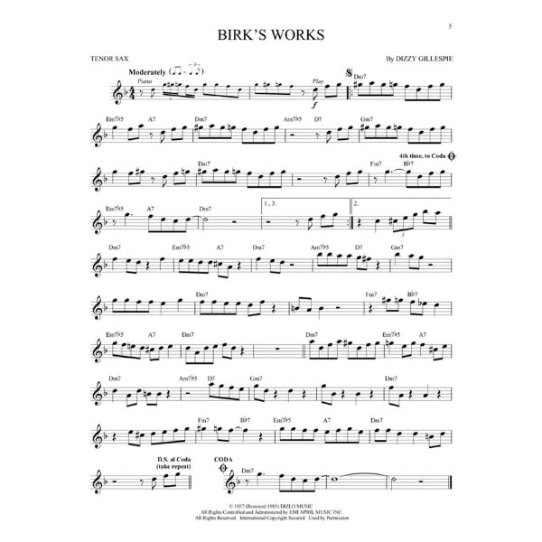 Instrumental Play-Along: Jazz Blues Favorites tenorsax