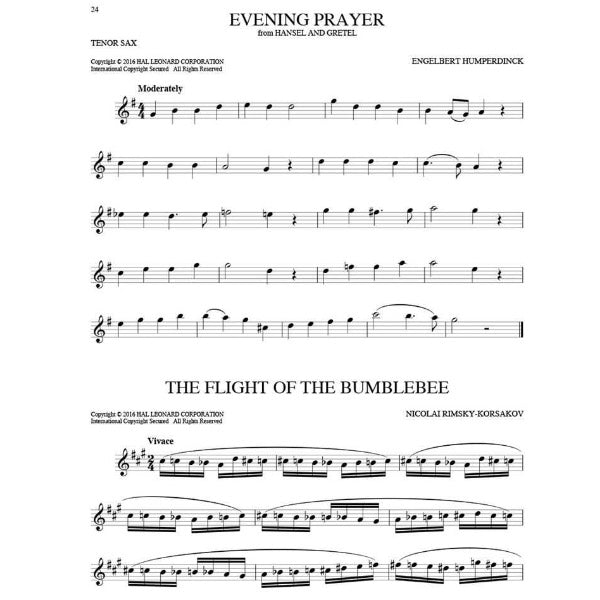 101 Classical Themes tenorsax