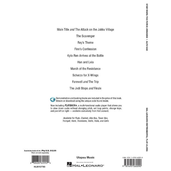 Instrumental Play-Along: Star Wars: The Force Awakens altsax