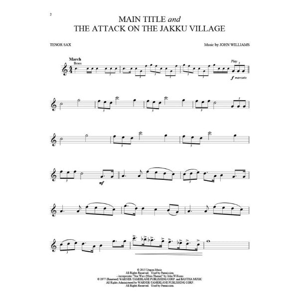 Instrumental Play-Along: Star Wars: The Force Awakens tenorsax