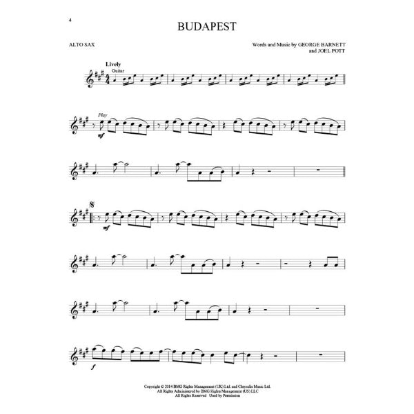 Instrumental Play-Along: Top Hits altsax