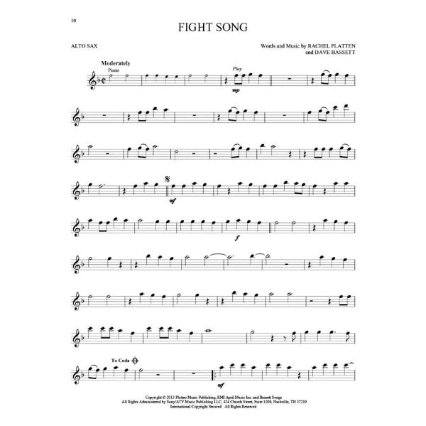 Instrumental Play-Along: Top Hits altsax