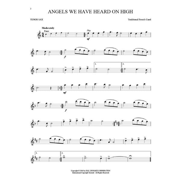 Instrumental Play-Along: Christmas Classics tenorsax