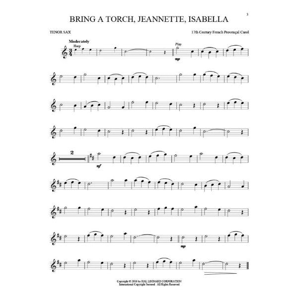 Instrumental Play-Along: Christmas Classics tenorsax