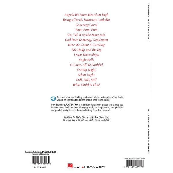 Instrumental Play-Along: Christmas Classics tenorsax