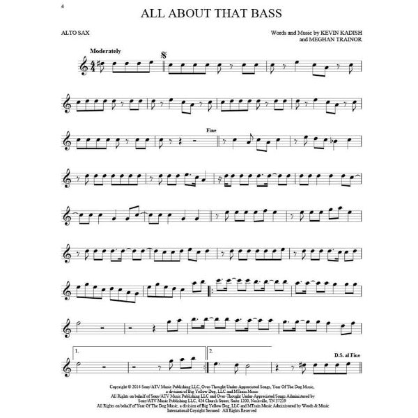 101 Hit Songs altsax