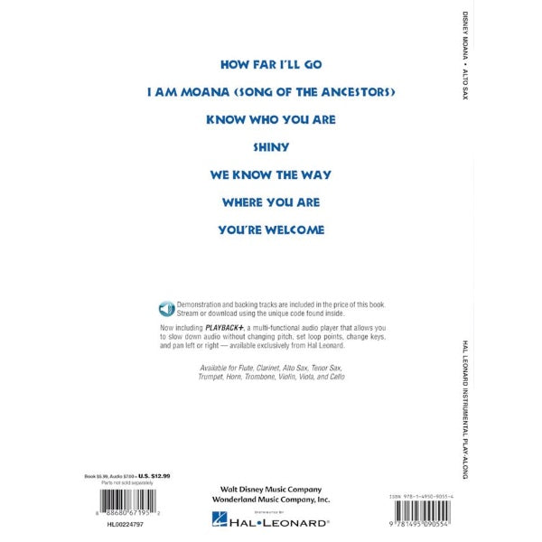 Instrumental Play-Along: Moana altsax