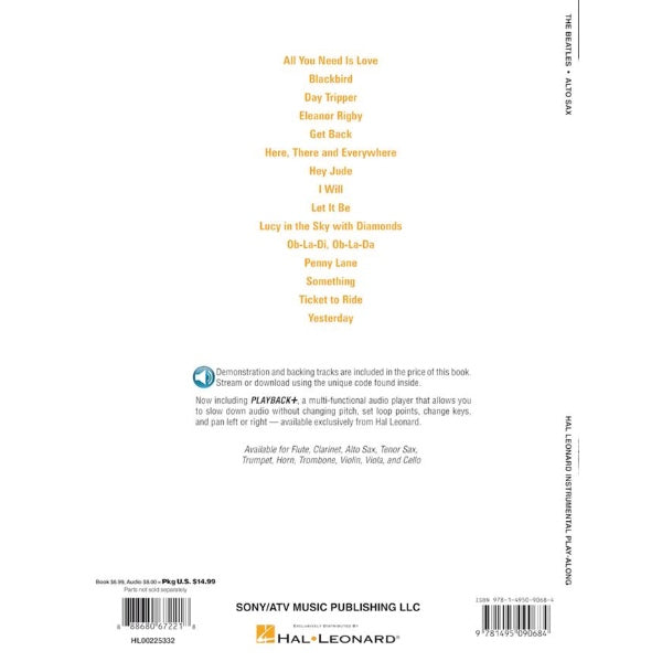 Instrumental Play-Along: The Beatles altsax