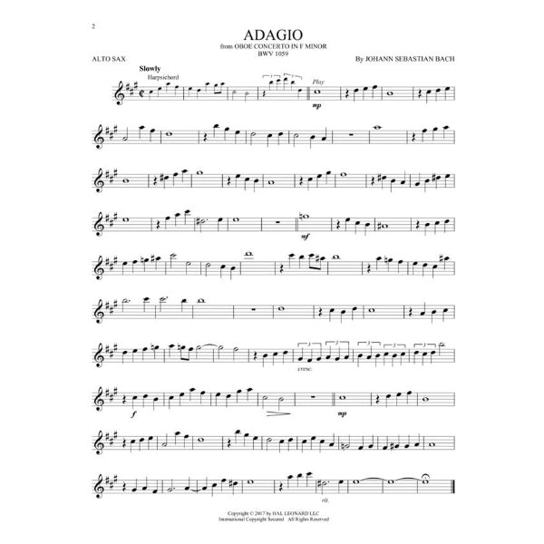 Instrumental Play-Along: The Very Best of Bach altsax