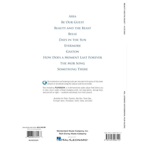 Instrumental Play-Along: Beauty and the Beast altsax