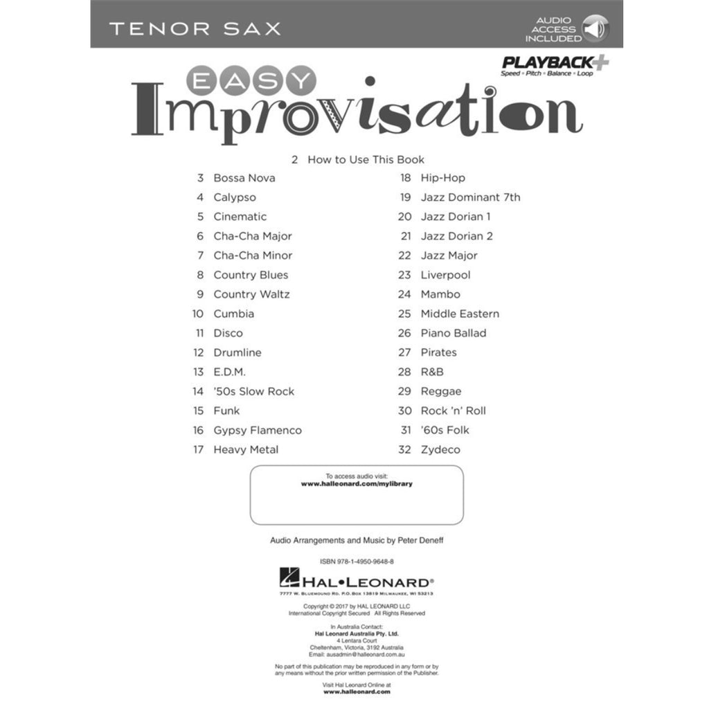 Easy Improvisation tenorsax