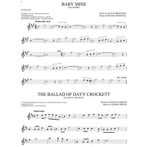 101 Disney Songs altsax