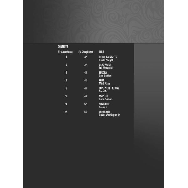 Saxophone Play-Along volume 12: Smooth Jazz