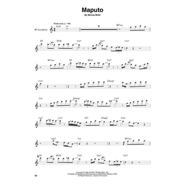 Saxophone Play-Along volume 12: Smooth Jazz