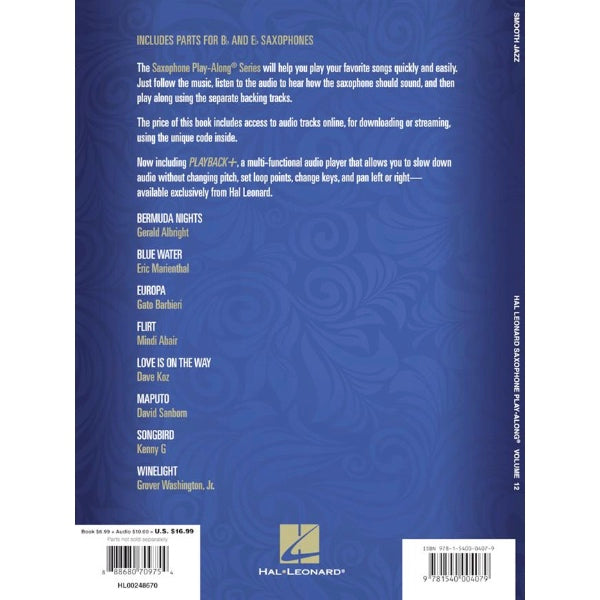 Saxophone Play-Along volume 12: Smooth Jazz