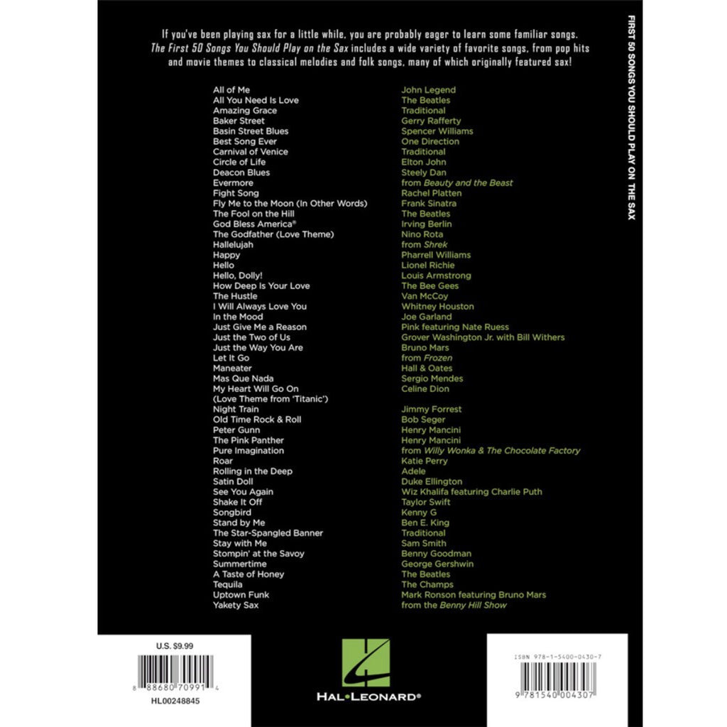 First 50 Songs You Should Play On The Sax