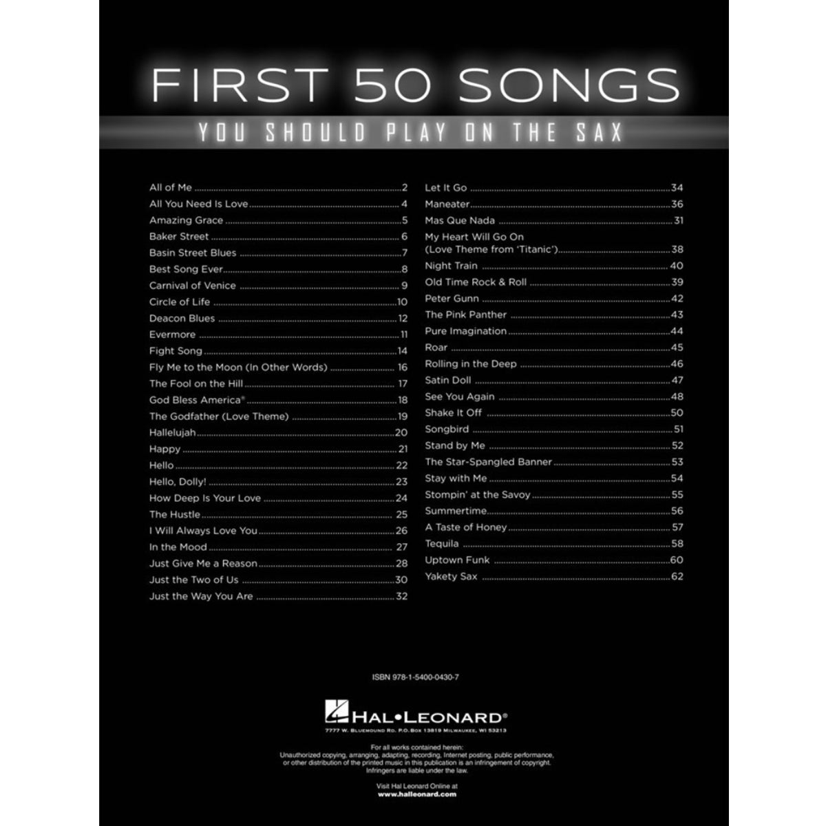 First 50 Songs You Should Play On The Sax