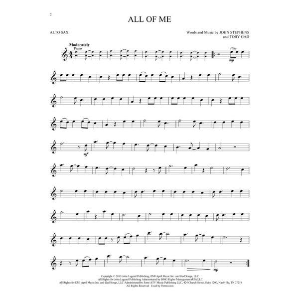 Instrumental Play-Along: Simple Songs altsax