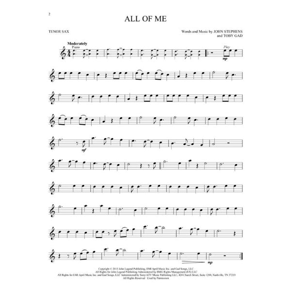 Instrumental Play-Along: Simple Songs tenorsax