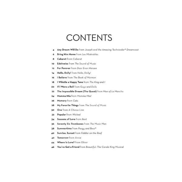 Broadway Songs for Two Alto Saxophones