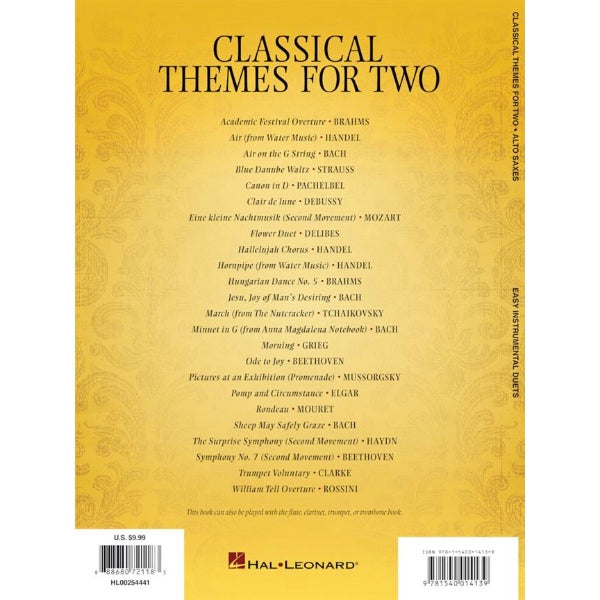 Classical Themes for Two Alto Saxophones