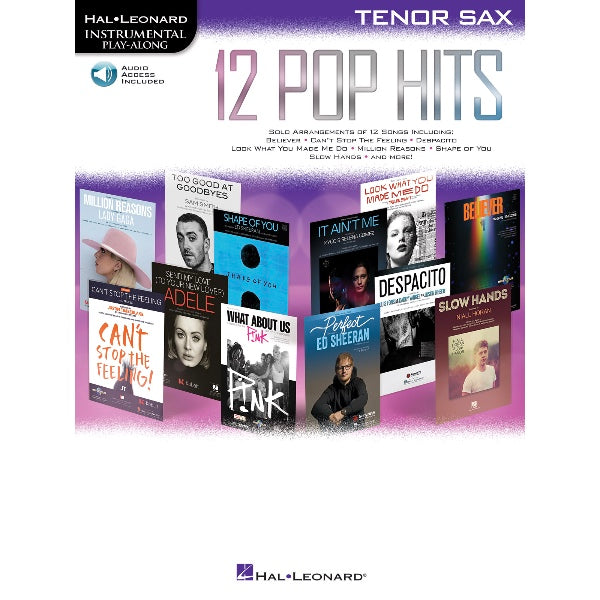 Instrumental Play-Along: 12 Pop Hits tenorsax