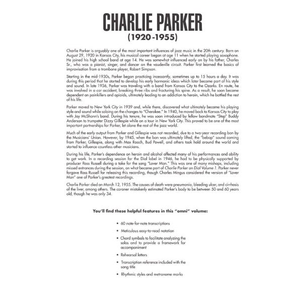 Charlie Parker Omnibook vol. 2 Bb