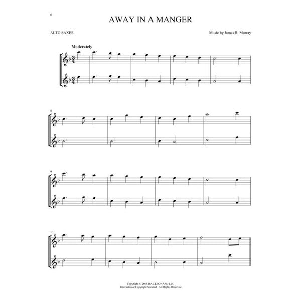 Christmas Carols for Two Alto Saxophones