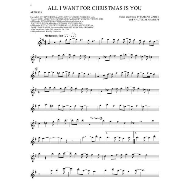 101 Christmas Songs altsax