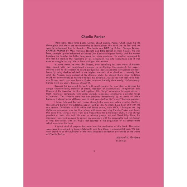 Charlie Parker Omnibook vol. 1 Bb
