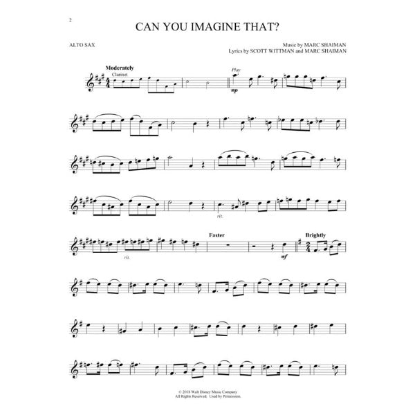 Instrumental Play-Along: Mary Poppins Returns altsax