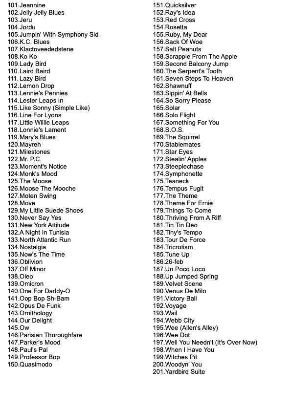 The Real Bebop Book Eb