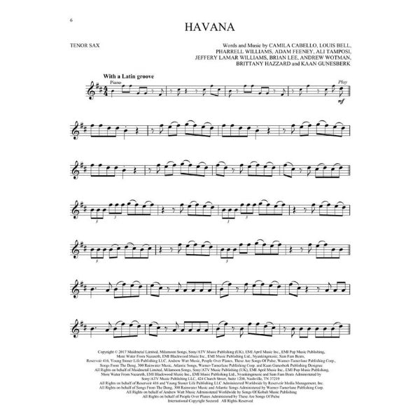 Instrumental Play-Along: 12 Hot Singles tenorsax