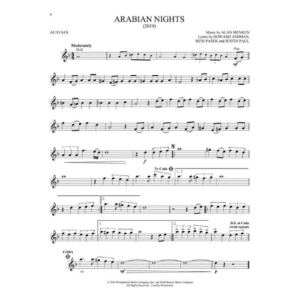 Instrumental Play-Along: Aladdin tenorsax